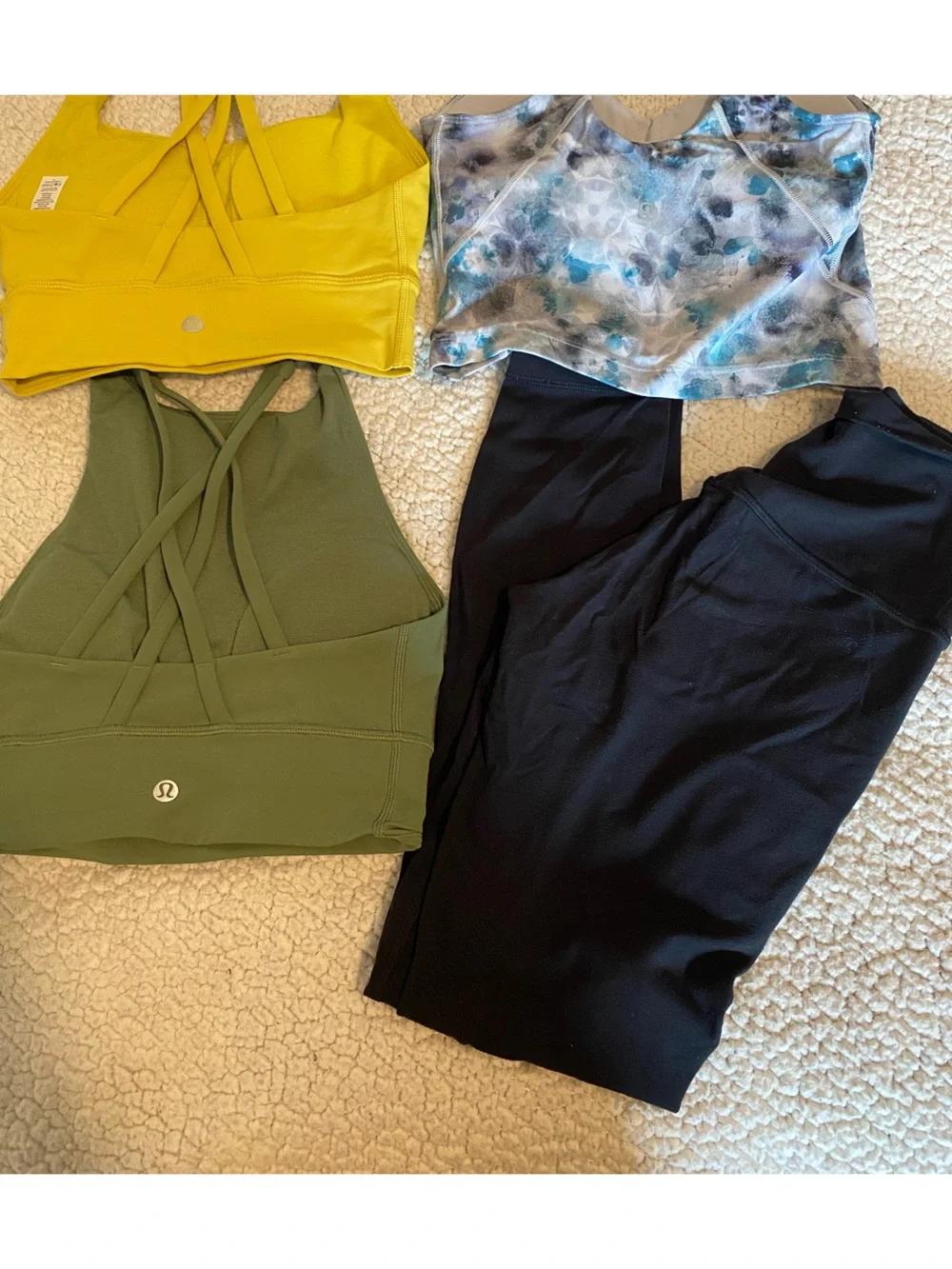 Women’s Lululemon sports bras and leggings